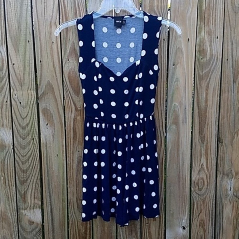 Asos navy/white polka dot romper size 0 NWOT